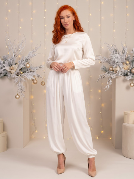 Брюки женские модал "АЛЛАДИНЫ" МОЛОЧНЫЙ